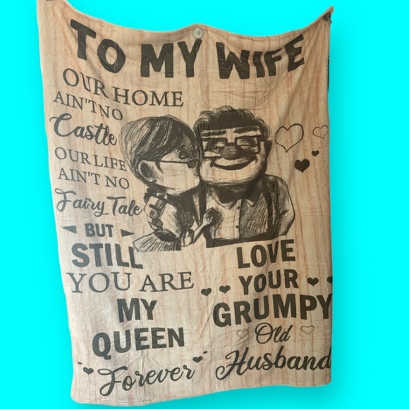 BNWOT-Warm thoughts blanket present from husband to wife. - Picture 2 of 3